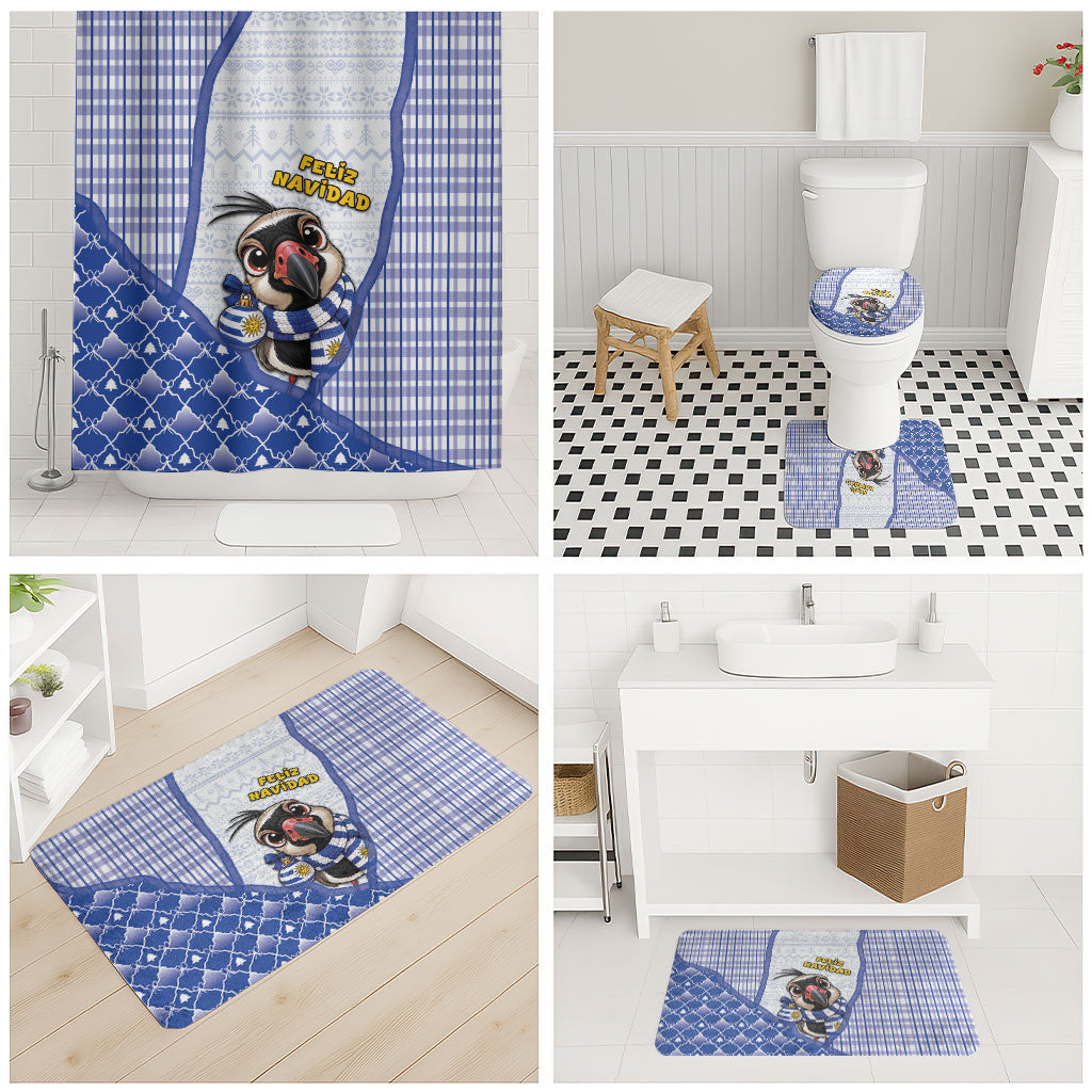 Uruguay Christmas Bathroom Set Southern Lapwing Cute Jaguar Puffer Cute Style