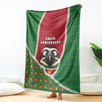 Suriname Christmas Blanket Cute Great Kiskadee Bird Star Snowflakes