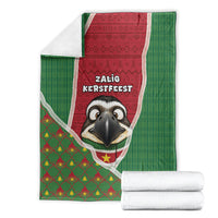 Suriname Christmas Blanket Cute Great Kiskadee Bird Star Snowflakes