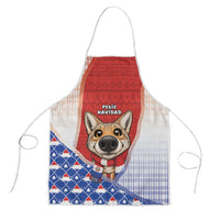 Paraguay Christmas Apron Cute Pampas Fox Big Nose Snowflake Pattern