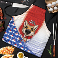 Paraguay Christmas Apron Cute Pampas Fox Big Nose Snowflake Pattern