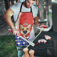 Paraguay Christmas Apron Cute Pampas Fox Big Nose Snowflake Pattern
