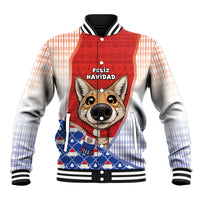 Paraguay Christmas Baseball Jacket Cute Pampas Fox Big Nose Snowflake Pattern