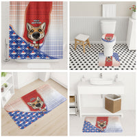 Paraguay Christmas Bathroom Set Cute Pampas Fox Big Nose Snowflake Pattern