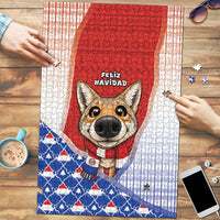 Paraguay Christmas Puzzle Cute Pampas Fox Big Nose Snowflake Pattern