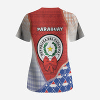 Paraguay Christmas Scrub Top Cute Pampas Fox Big Nose Snowflake Pattern