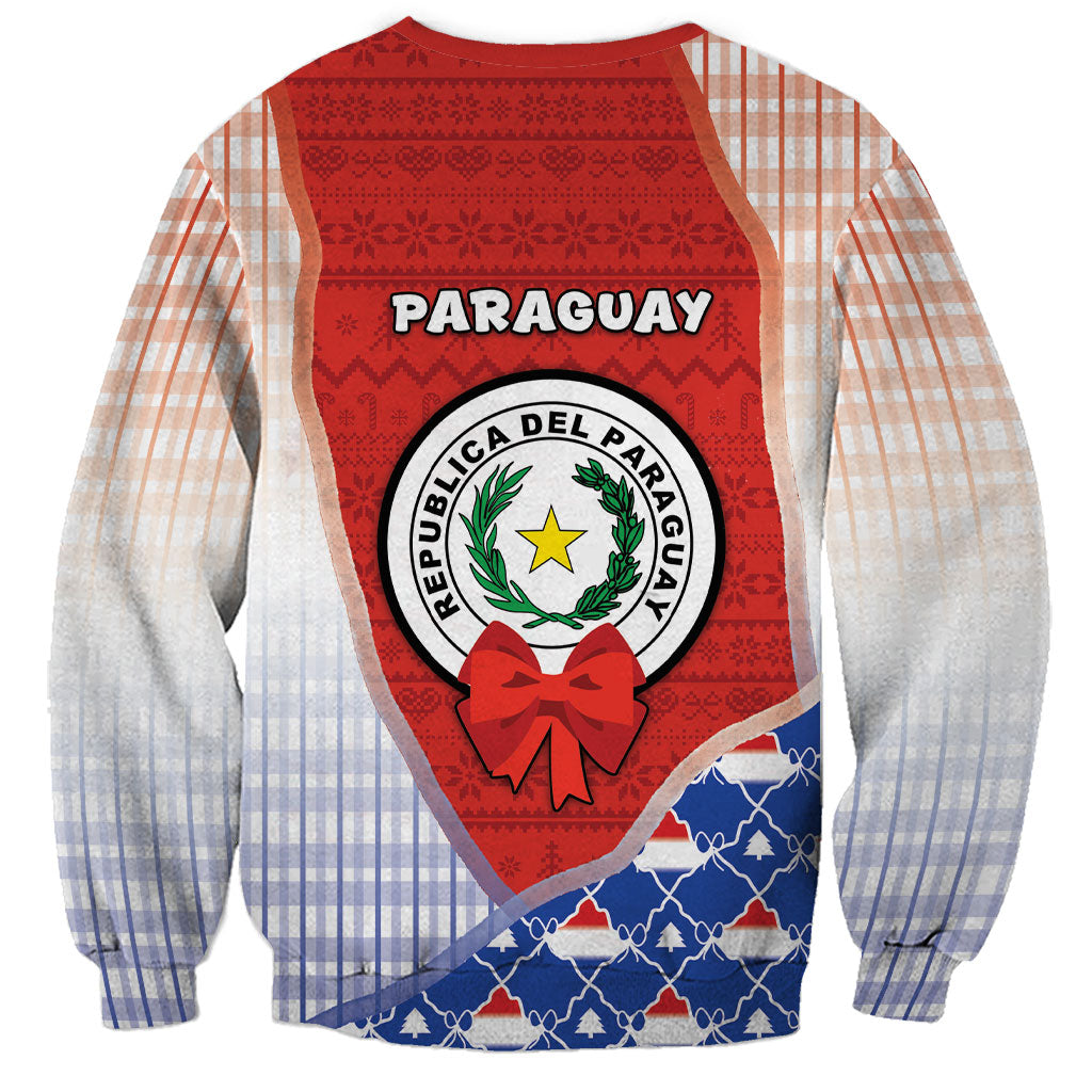 Paraguay Christmas Sweatshirt Cute Pampas Fox Big Nose Snowflake Pattern