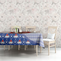 Paraguay Christmas Tablecloth Cute Pampas Fox Big Nose Snowflake Pattern