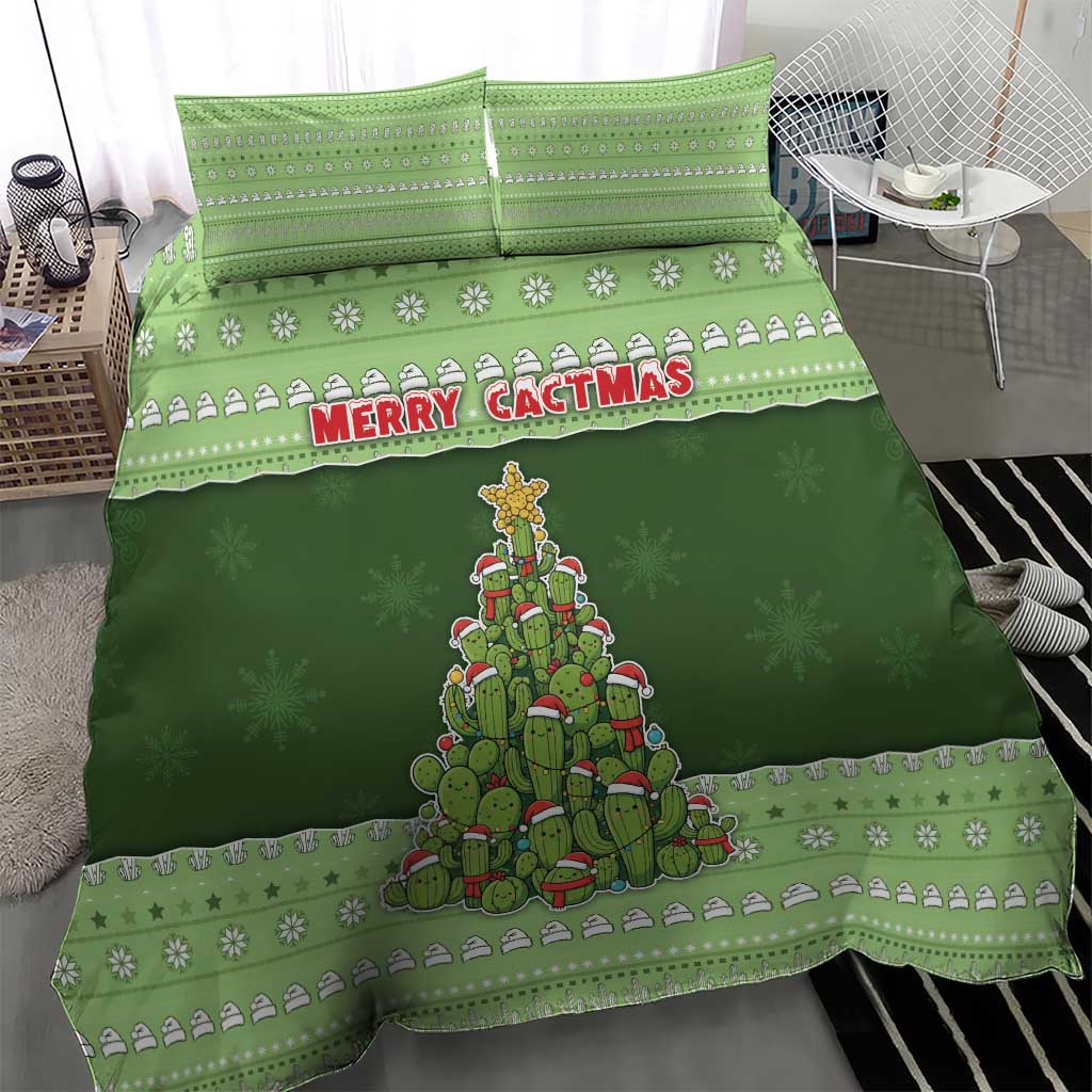 Cactus Christmas Bedding Set Merry Cactmas - Wonder Print Shop