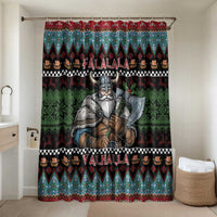 Vikings Christmas Bathroom Set Warrior Santa - Wonder Print Shop