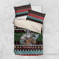 Vikings Christmas Bedding Set Warrior Santa - Wonder Print Shop