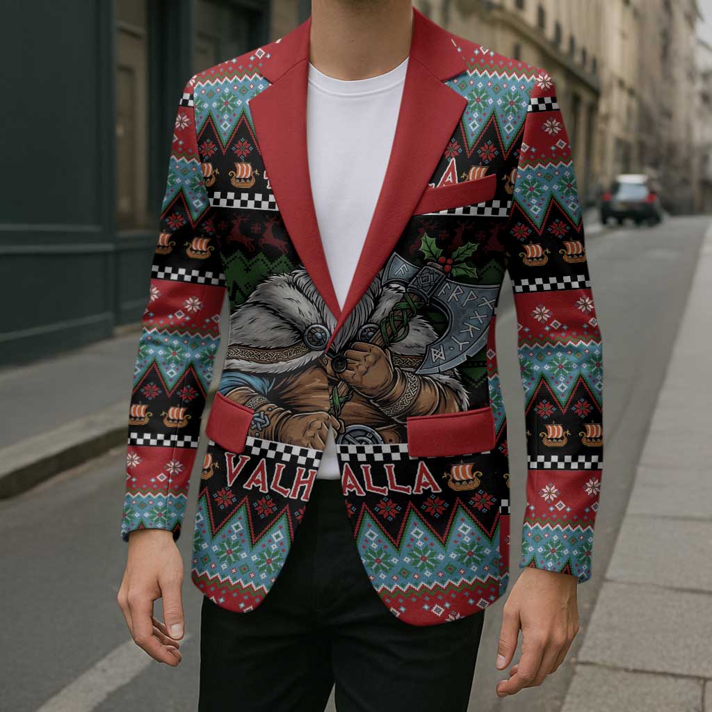 Vikings Christmas Blazer Warrior Santa - Wonder Print Shop