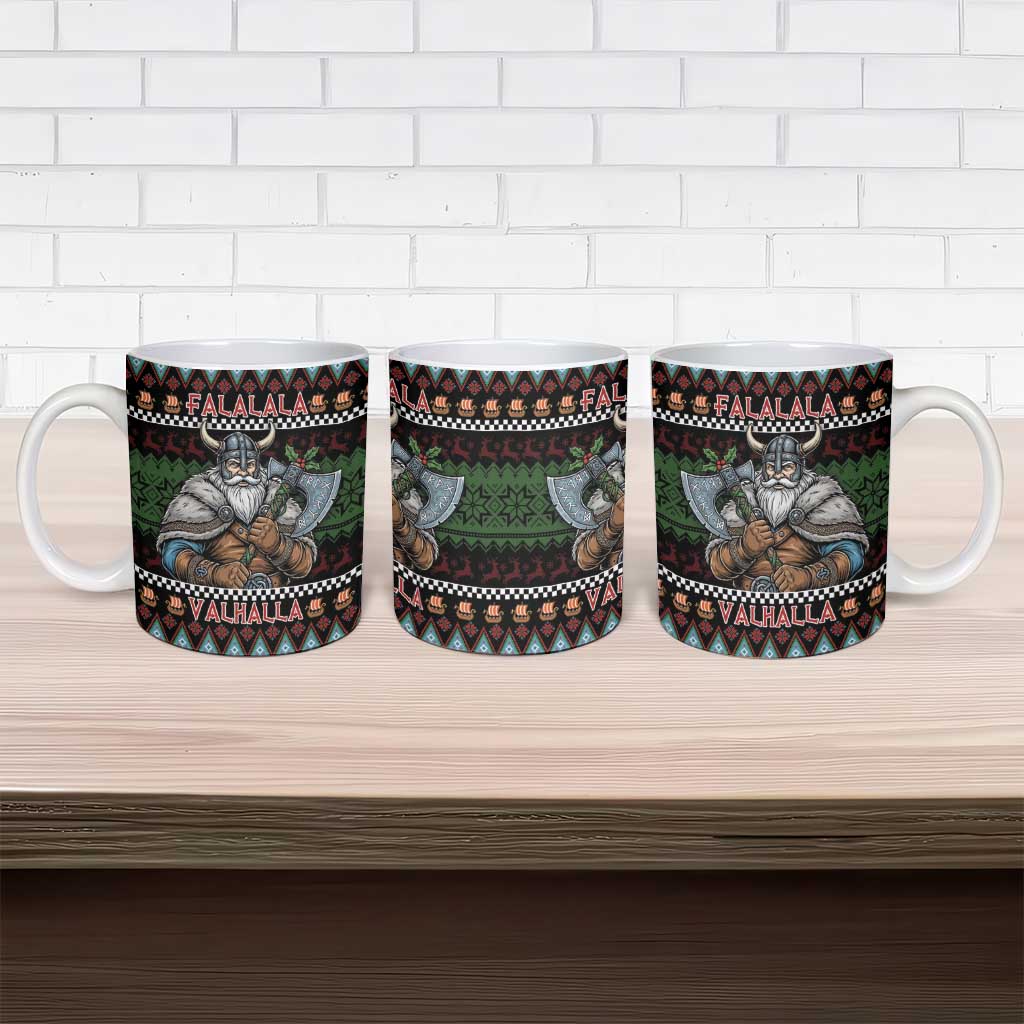 Vikings Christmas Ceramic Mug Warrior Santa - Wonder Print Shop