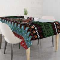 Vikings Christmas Tablecloth Warrior Santa - Wonder Print Shop