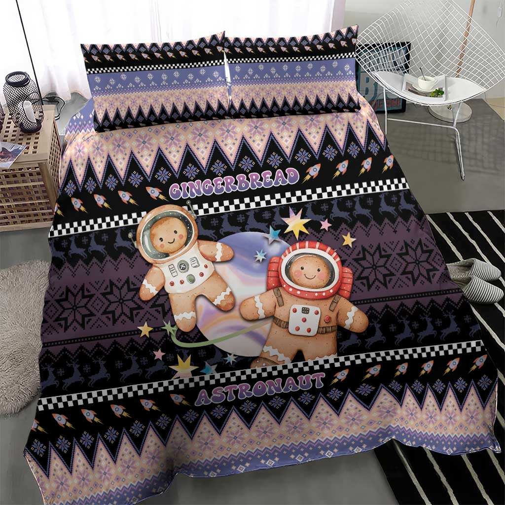 Astronaut Christmas Bedding Set Gingerbread In Space - Wonder Print Shop
