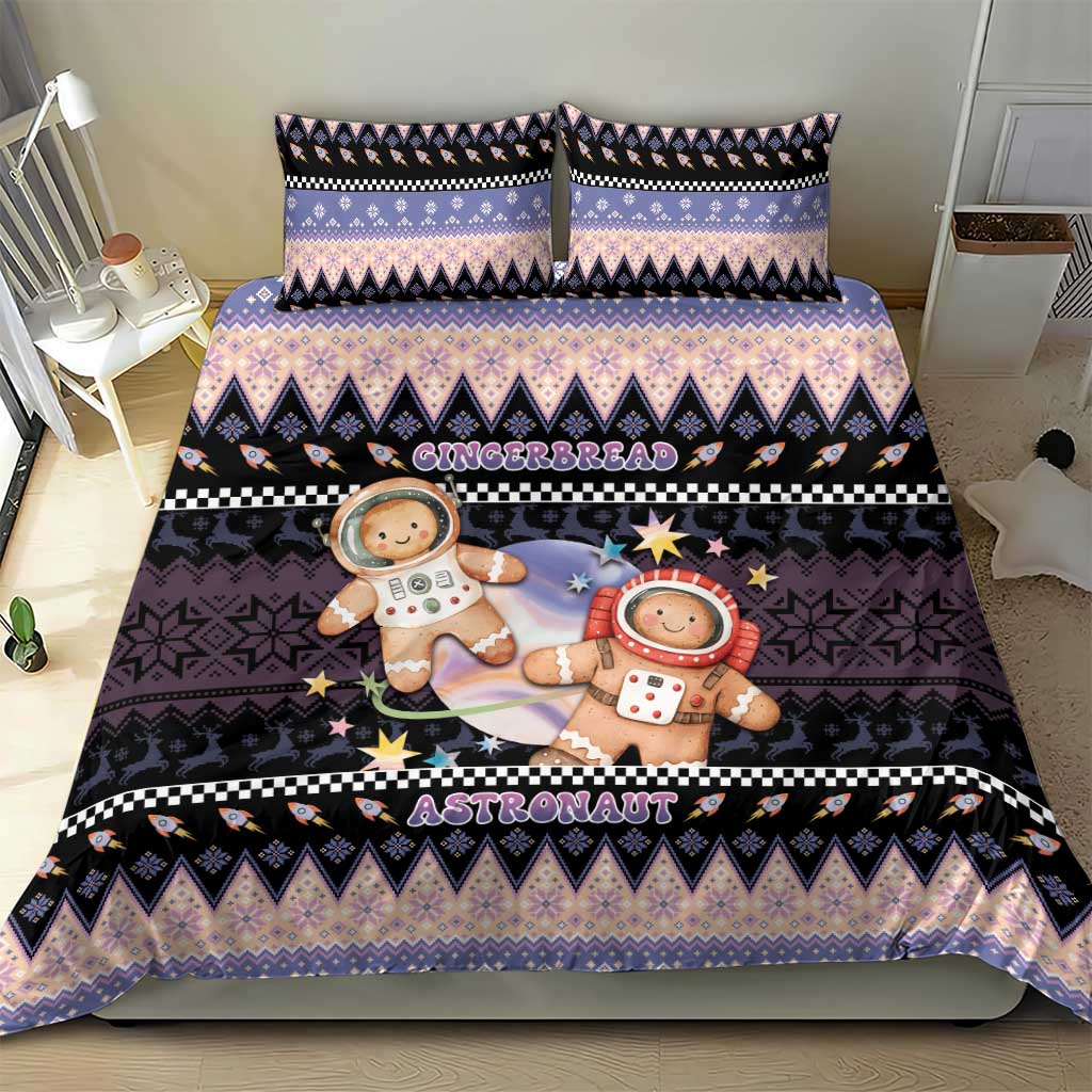 Astronaut Christmas Bedding Set Gingerbread In Space - Wonder Print Shop
