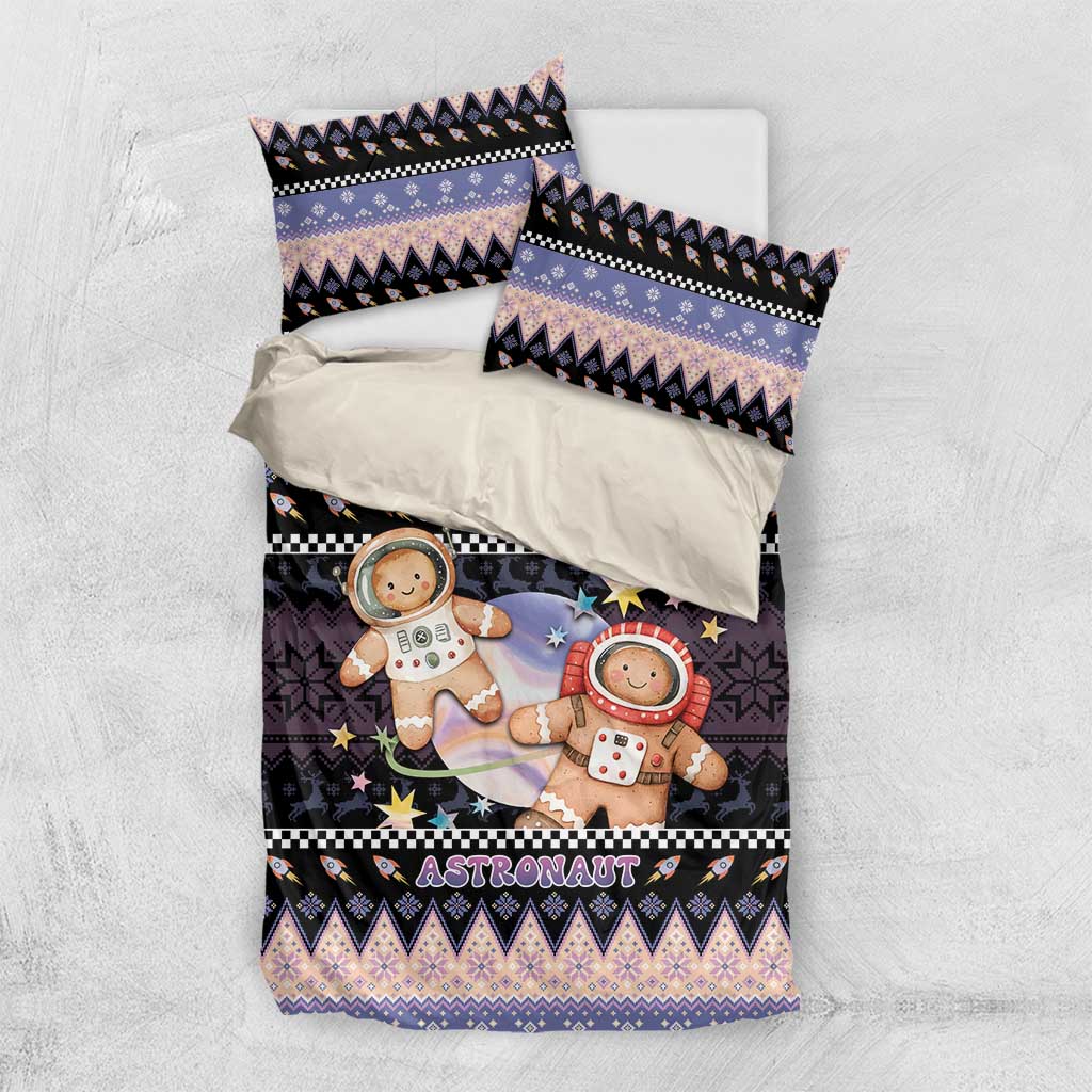 Astronaut Christmas Bedding Set Gingerbread In Space - Wonder Print Shop
