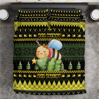 Bee Christmas Bedding Set Cute Bumblebee - Wonder Print Shop