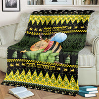 Bee Christmas Blanket Cute Bumblebee - Wonder Print Shop