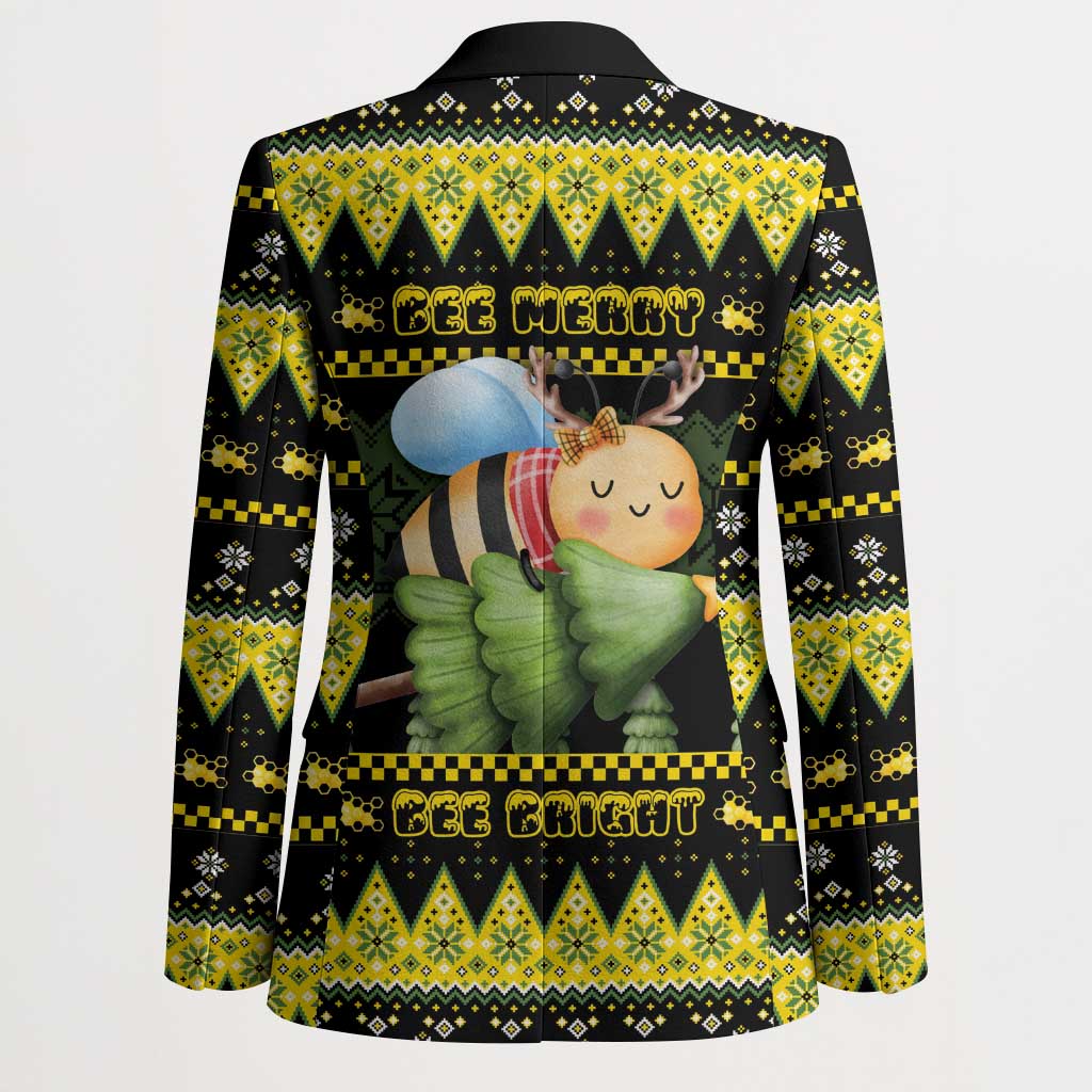 Bee Christmas Blazer Cute Bumblebee - Wonder Print Shop