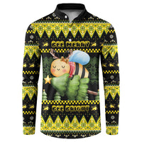 Bee Christmas Button Sweatshirt Cute Bumblebee - Wonder Print Shop