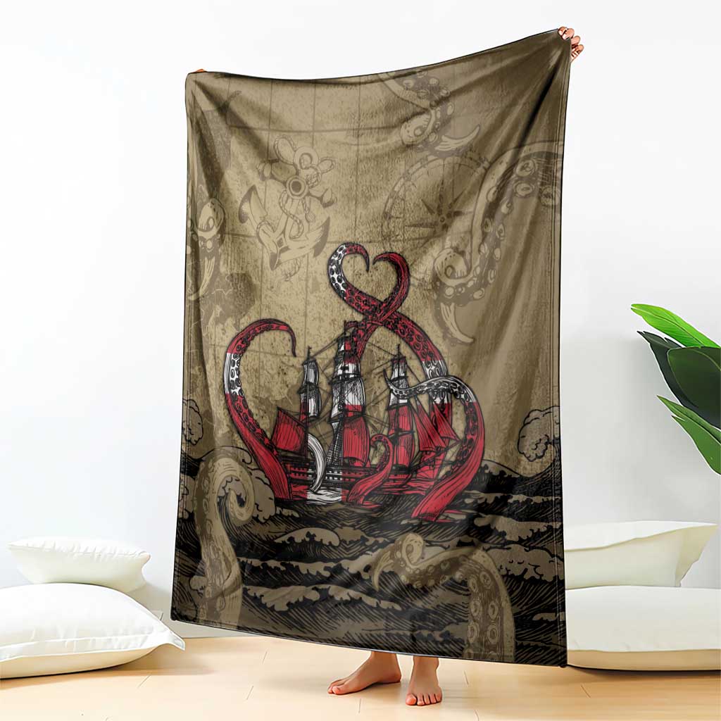 Danish Empire Blanket Denmark Norway Union And Kraken - Wonder Print Shop