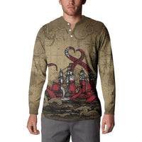 Danish Empire Button Sweatshirt Denmark Norway Union And Kraken - Wonder Print Shop