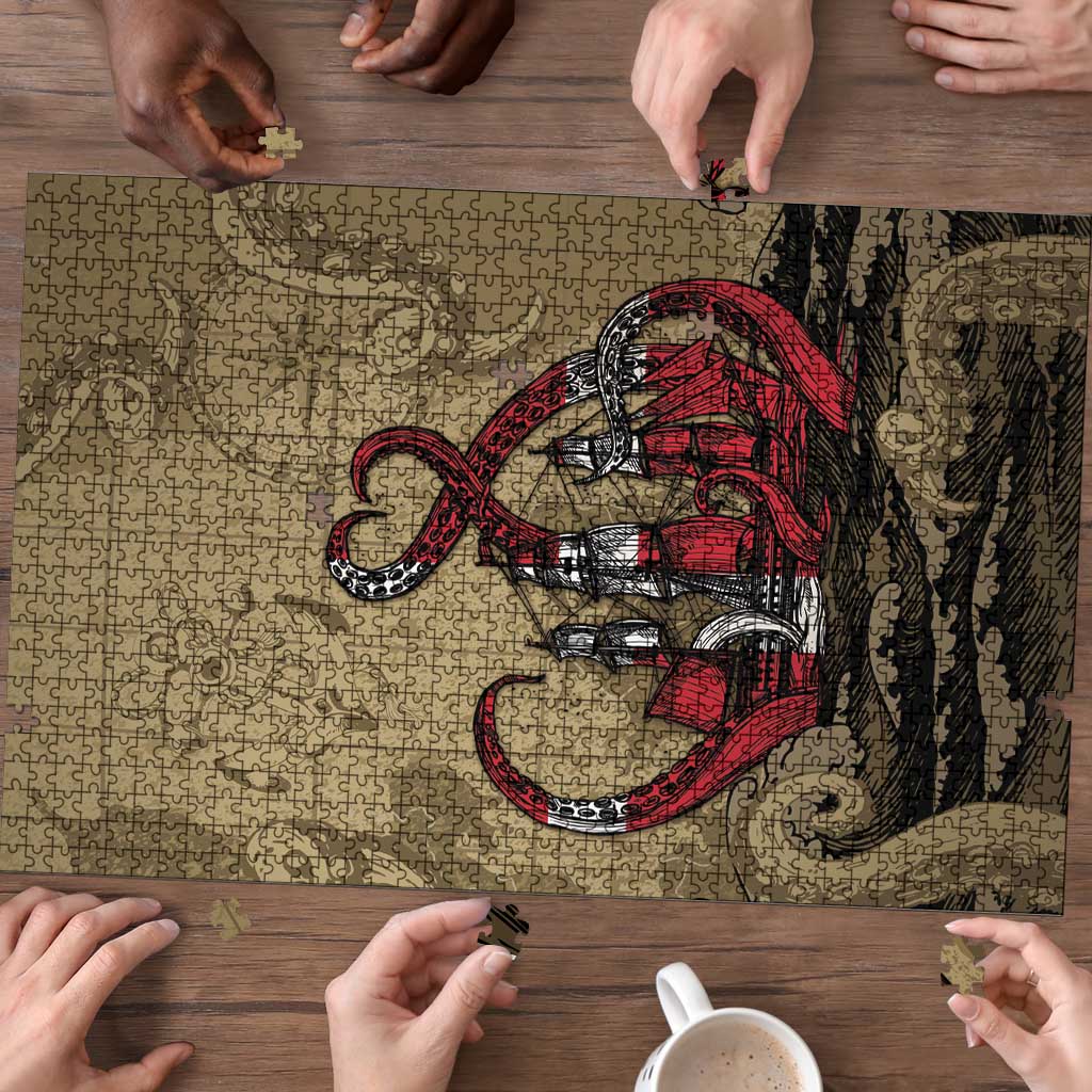 Danish Empire Puzzle Denmark Norway Union And Kraken - Wonder Print Shop