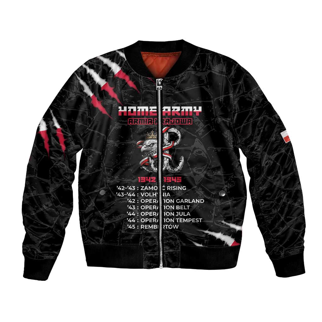 Personalized Poland Home Army Bomber Jacket Armia Krajowa 1942 To 1945