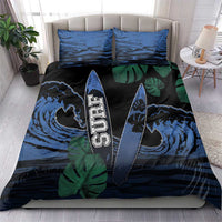 Surfing Bedding Set Retro Waves Dot Halftone