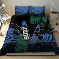 Surfing Bedding Set Retro Waves Dot Halftone