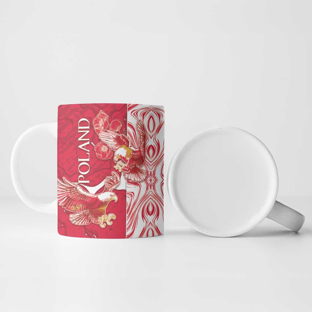 Personalized Poland Ceramic Mug Two White Eagles Fighting - Wonder Print Shop