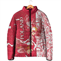 Personalized Poland Padded Jacket Two White Eagles Fighting - Wonder Print Shop