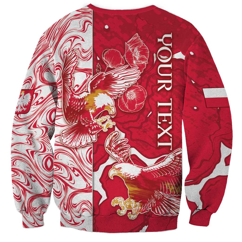 Personalized Poland Sweatshirt Two White Eagles Fighting - Wonder Print Shop