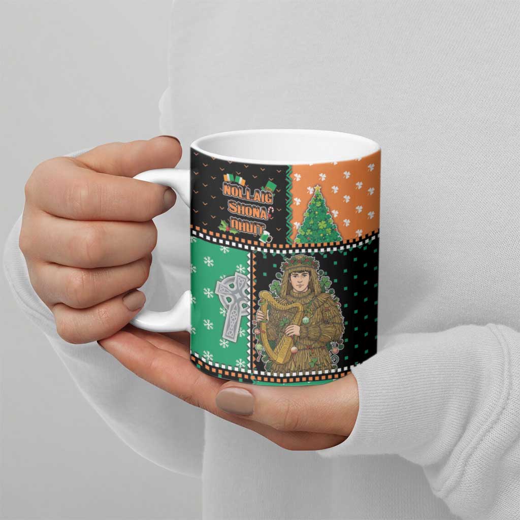 Ireland Christmas Ceramic Mug Wren Boy With Shamrock Xmas Tree - Wonder Print Shop