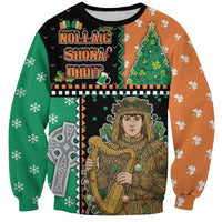Ireland Christmas Sweatshirt Wren Boy With Shamrock Xmas Tree - Wonder Print Shop