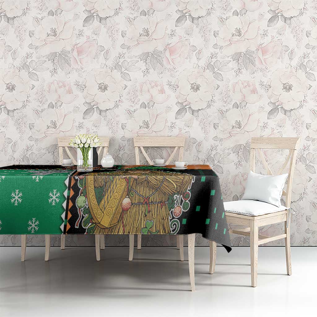 Ireland Christmas Tablecloth Wren Boy With Shamrock Xmas Tree - Wonder Print Shop