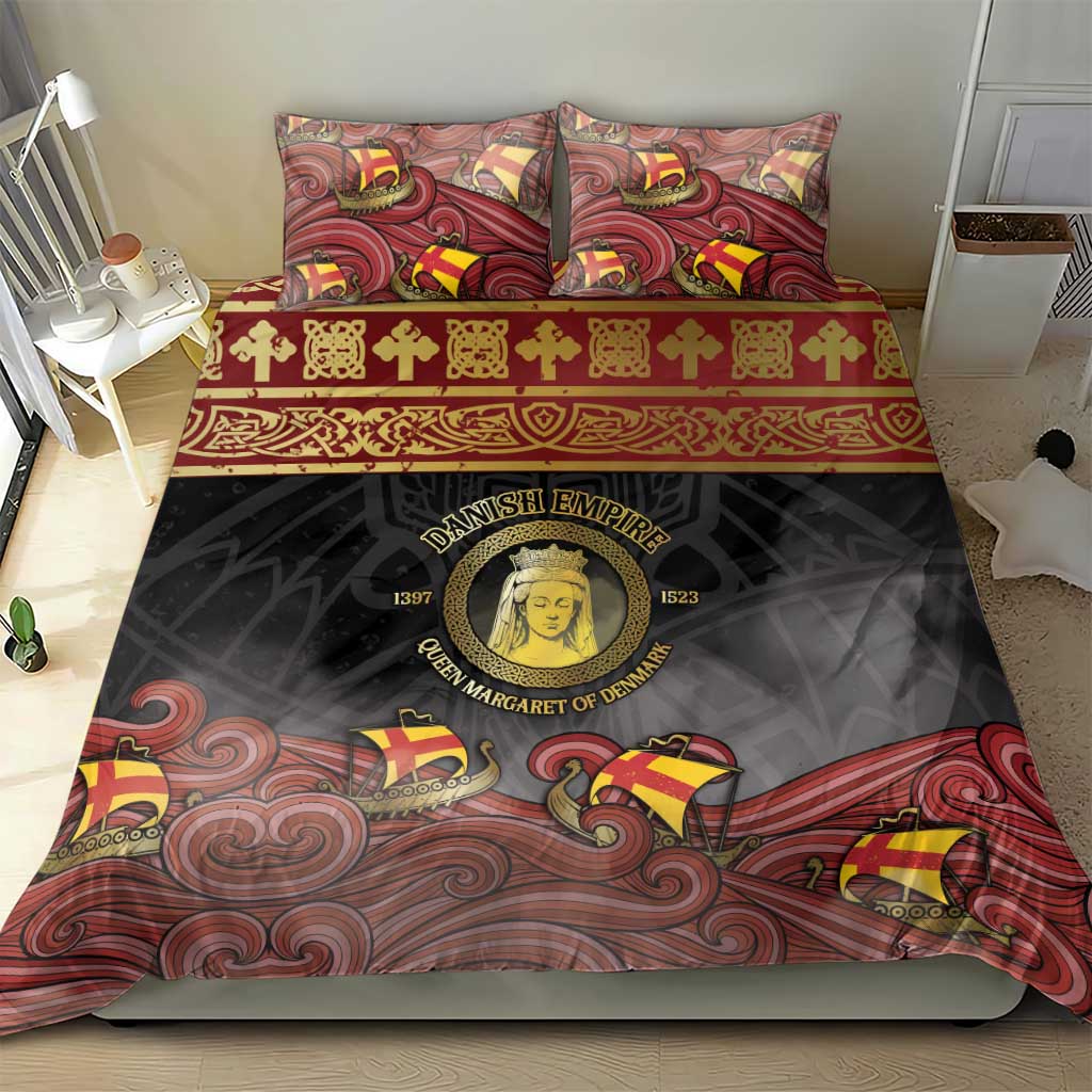 Danish Empire Bedding Set Kalmar Union With Viking Patterns - Wonder Print Shop
