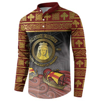 Danish Empire Button Sweatshirt Kalmar Union With Viking Patterns - Wonder Print Shop