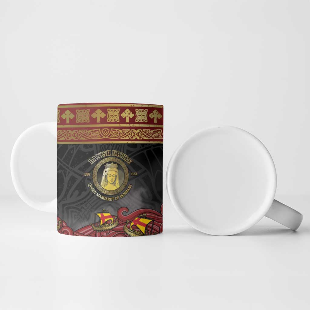 Danish Empire Ceramic Mug Kalmar Union With Viking Patterns - Wonder Print Shop