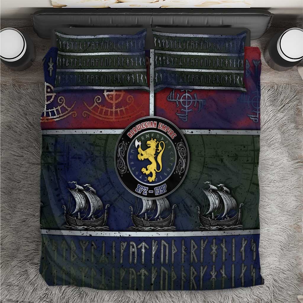 Norwegian Empire Bedding Set Ancient Viking Patterns - Wonder Print Shop