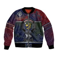 Personalized Norwegian Empire Bomber Jacket Ancient Viking Patterns - Wonder Print Shop