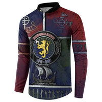 Personalized Norwegian Empire Button Sweatshirt Ancient Viking Patterns - Wonder Print Shop