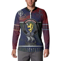 Personalized Norwegian Empire Button Sweatshirt Ancient Viking Patterns - Wonder Print Shop
