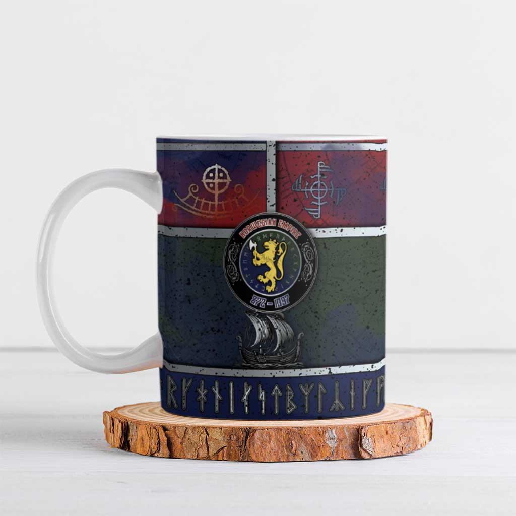 Personalized Norwegian Empire Ceramic Mug Ancient Viking Patterns - Wonder Print Shop