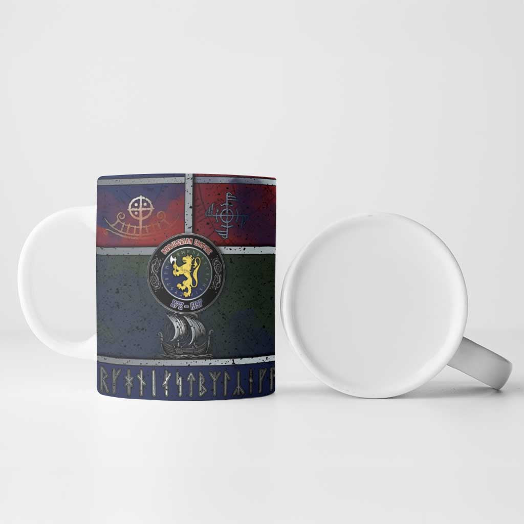 Personalized Norwegian Empire Ceramic Mug Ancient Viking Patterns - Wonder Print Shop