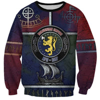 Personalized Norwegian Empire Sweatshirt Ancient Viking Patterns - Wonder Print Shop