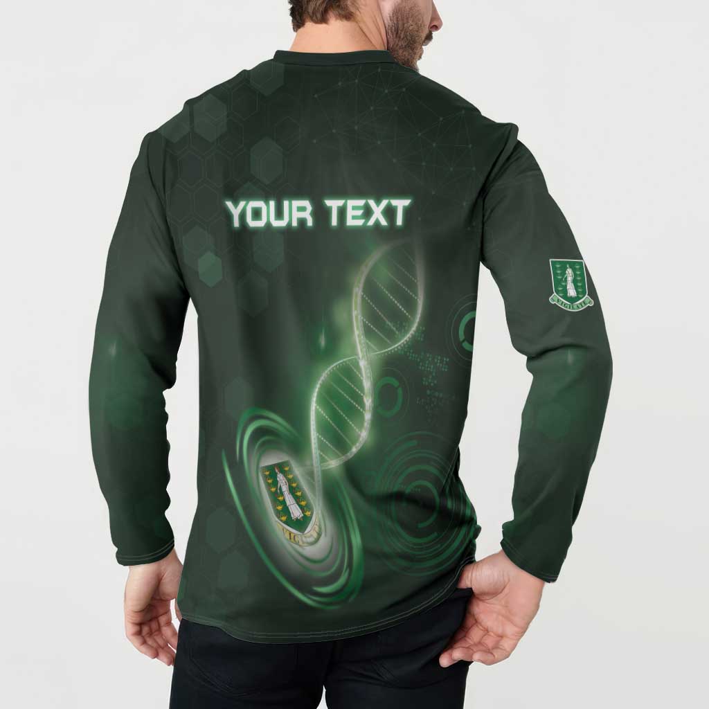 Personalized The British Virgin Islands Is In My DNA Button Sweatshirt - Wonder Print Shop