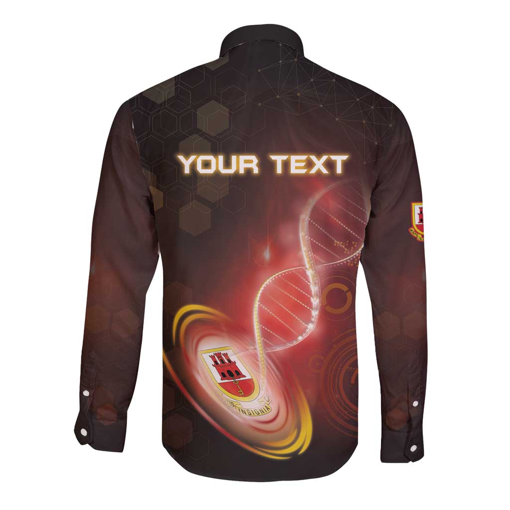 Personalized Gibraltar Is In My DNA Long Sleeve Button Shirt - Wonder Print Shop