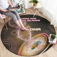 Turks And Caicos Islands Is In My DNA Round Carpet - Wonder Print Shop